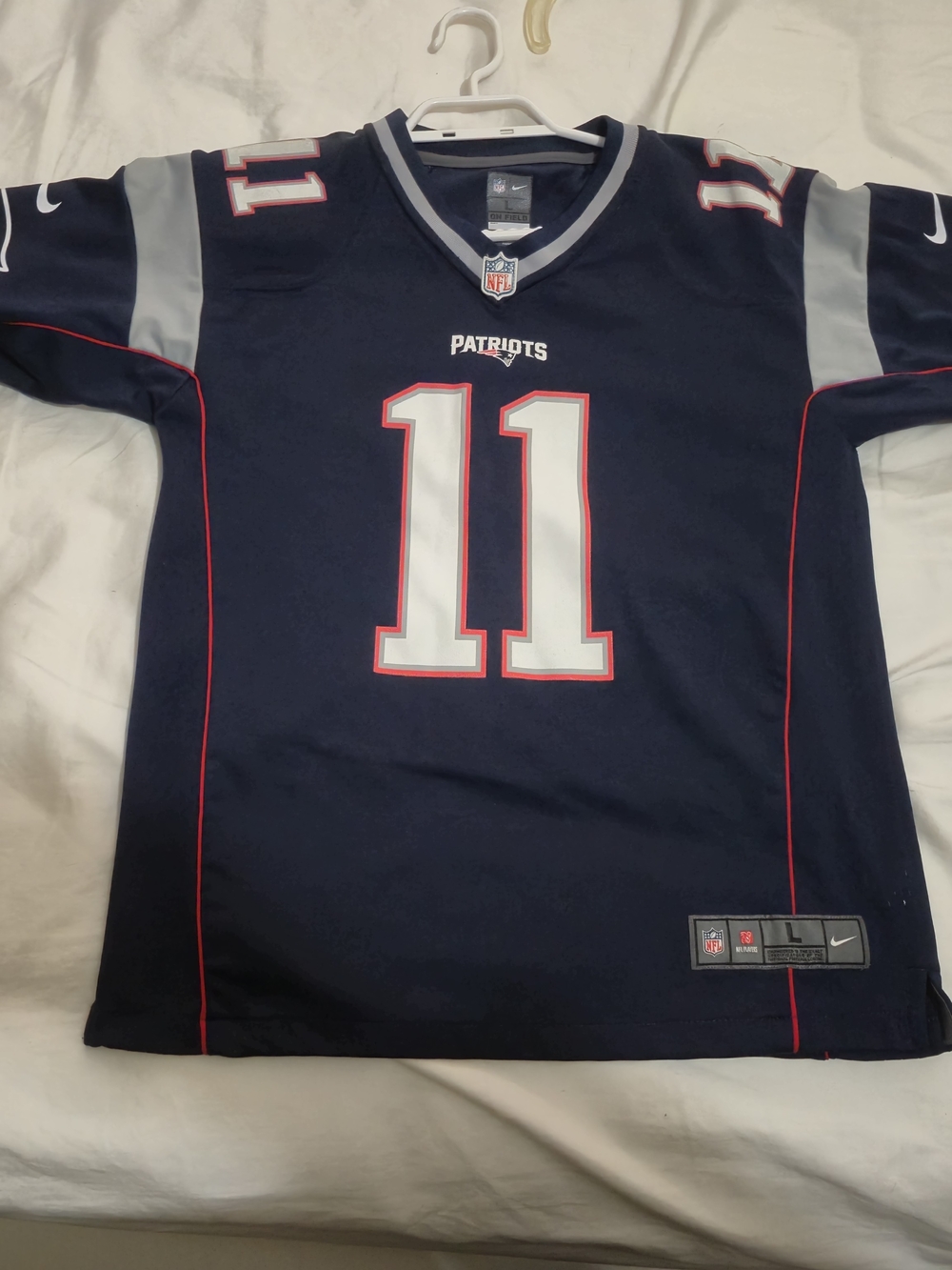 Nike Kids Navy Patriots #11 Football Jersey
